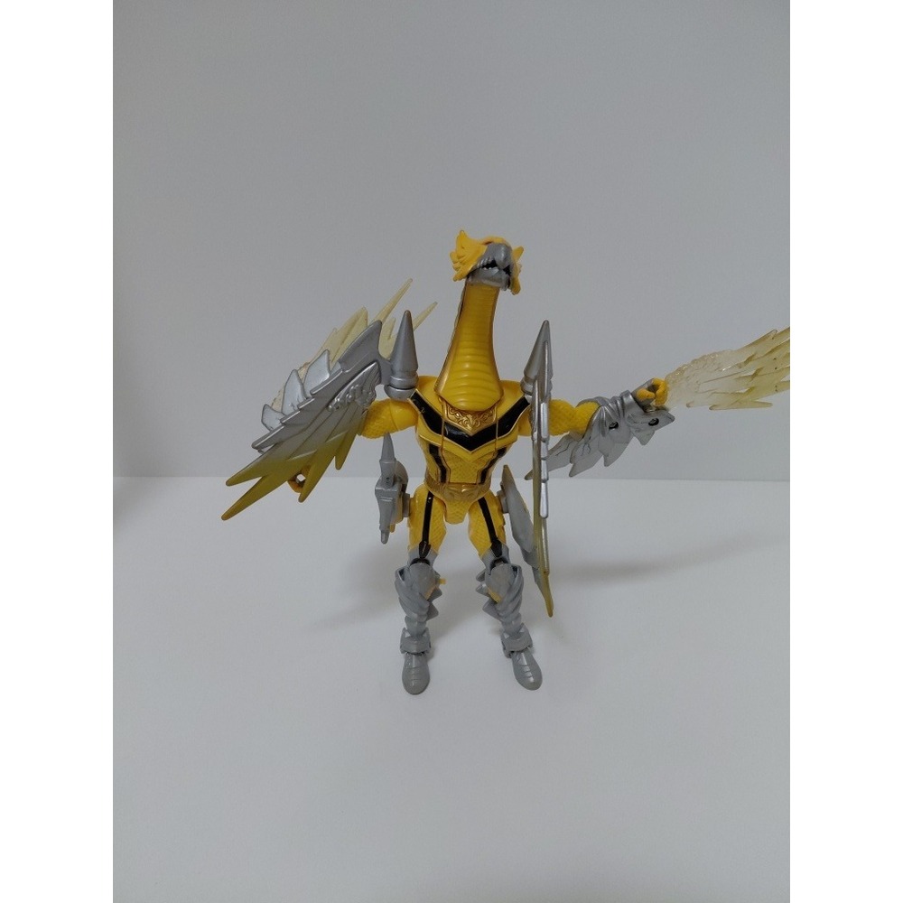 Power Rangers Mystic Force Solar Streak Megazord Action Figure Yellow Silver 8in